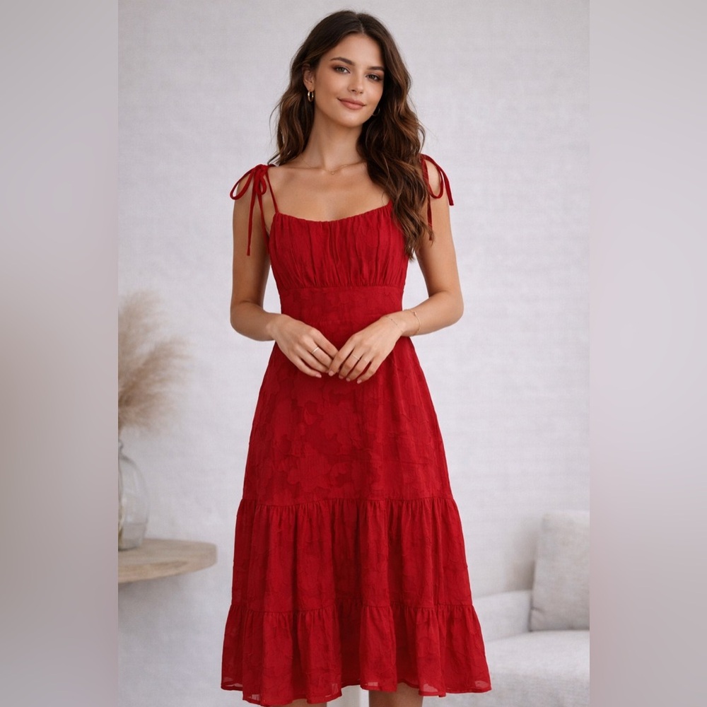 New Lulus Elegant Red Sleeveless Dress